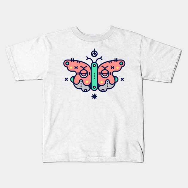 Abstract butterfly illustration Kids T-Shirt by CamillaDrejer